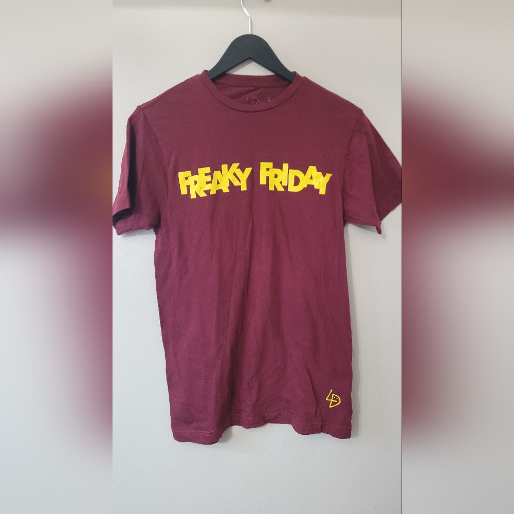 Mens small lil dicky freaky friday promo tee t-shirt burgundy